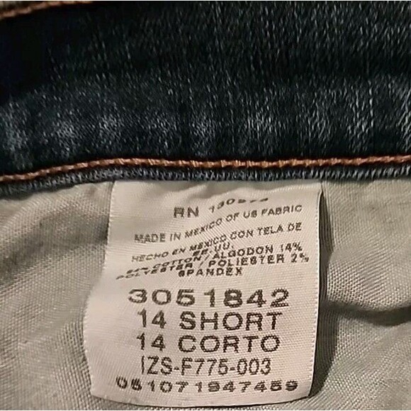 Lee Jeans Womens 14 Short Relaxed Fit Medium Wash Straight - Picture 5 of 7